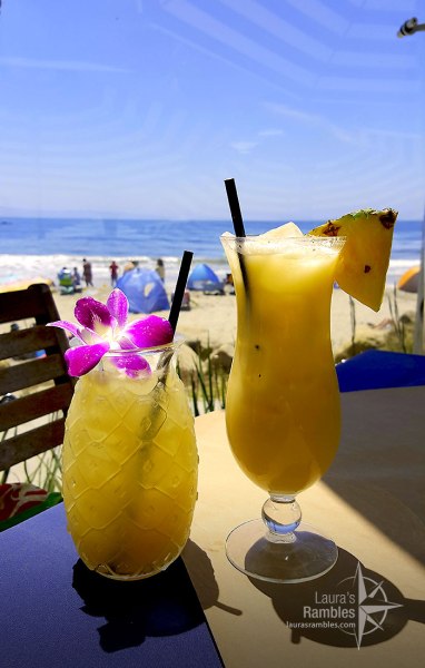 Fruity drinks at Boathouse at Hendry's Beach