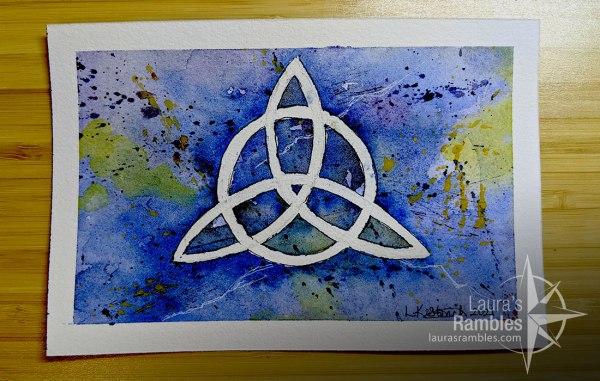 watercolor of triquetra from charmed