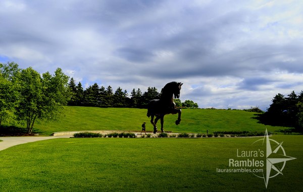 The American Horse sculpted by Nina Akamu at the Meijer Garden and Sculpture Park