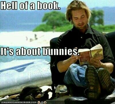 Sawyer on Lost reading Watership Down