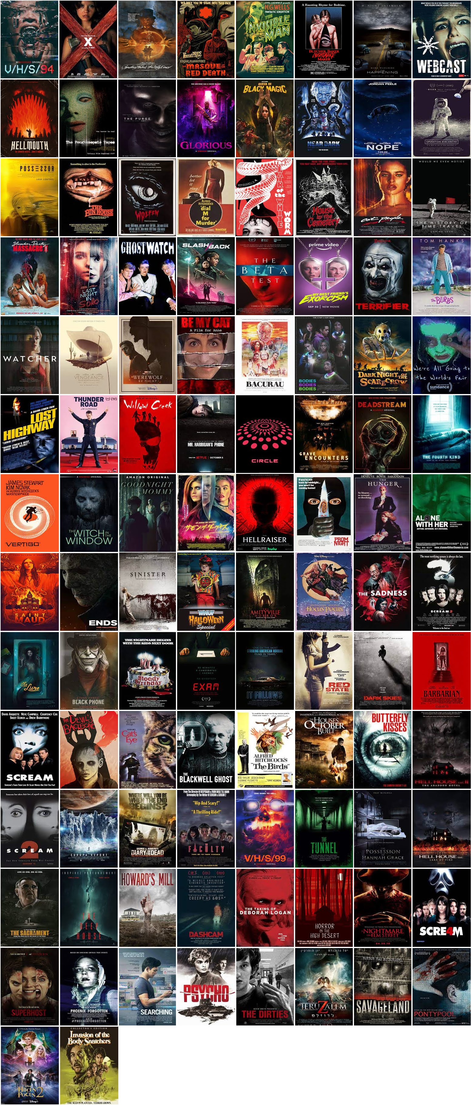 106 Spooktober movies - joe's full movie list